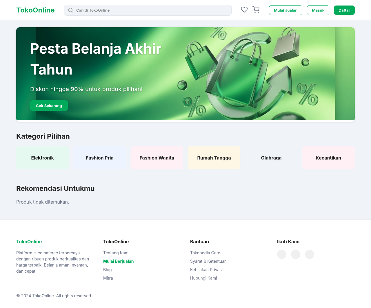 Tokoonline Screenshot